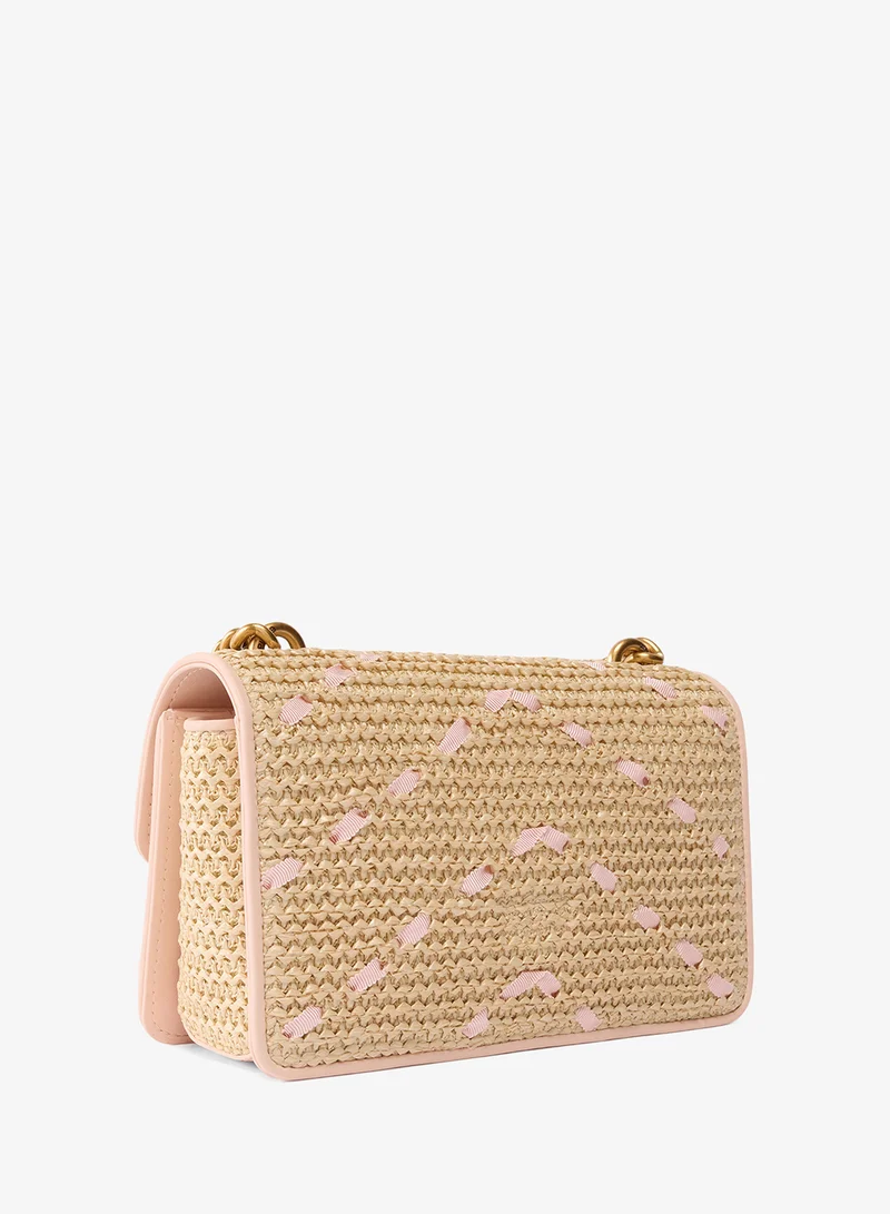 بينكو Logo Detail Flap Over Shoulder Bag